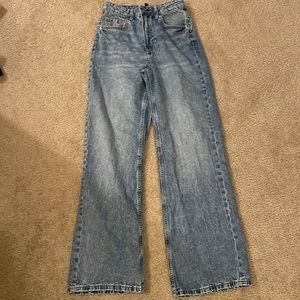 Wide leg blue denim H&M jeans